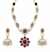 Premium Quality | German Silver | Necklace Set with Earrings | Ruby Color |