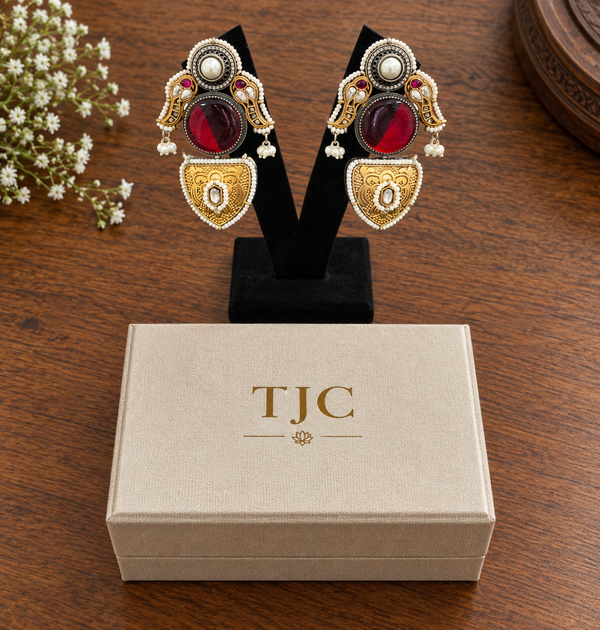 Premium Quality | Silver Oxidized | Earrings |