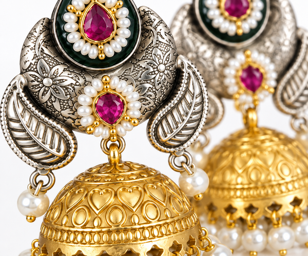 Premium Quality | Silver Oxidized | Earrings |