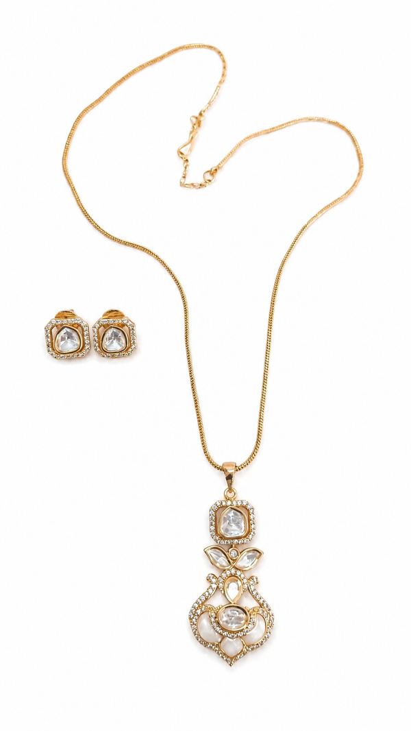 Premium Quality | Moissanite Italian Meena | Pendant Set |