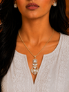 Premium Quality | Moissanite Italian Meena | Pendant Set |