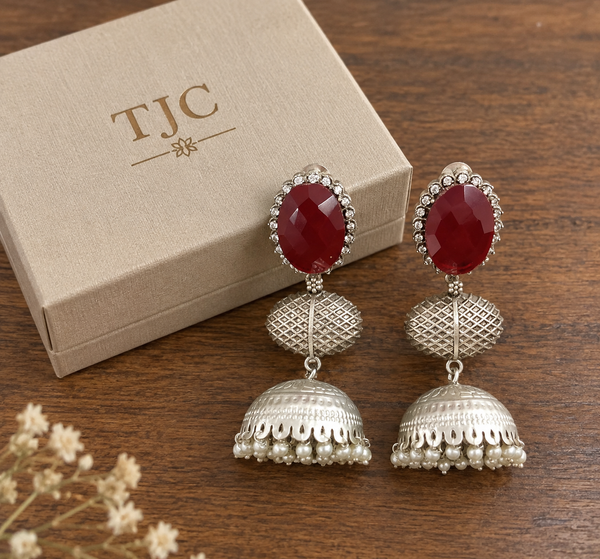 Premium Quality | Handmade | Silver Oxidized | Earrings |