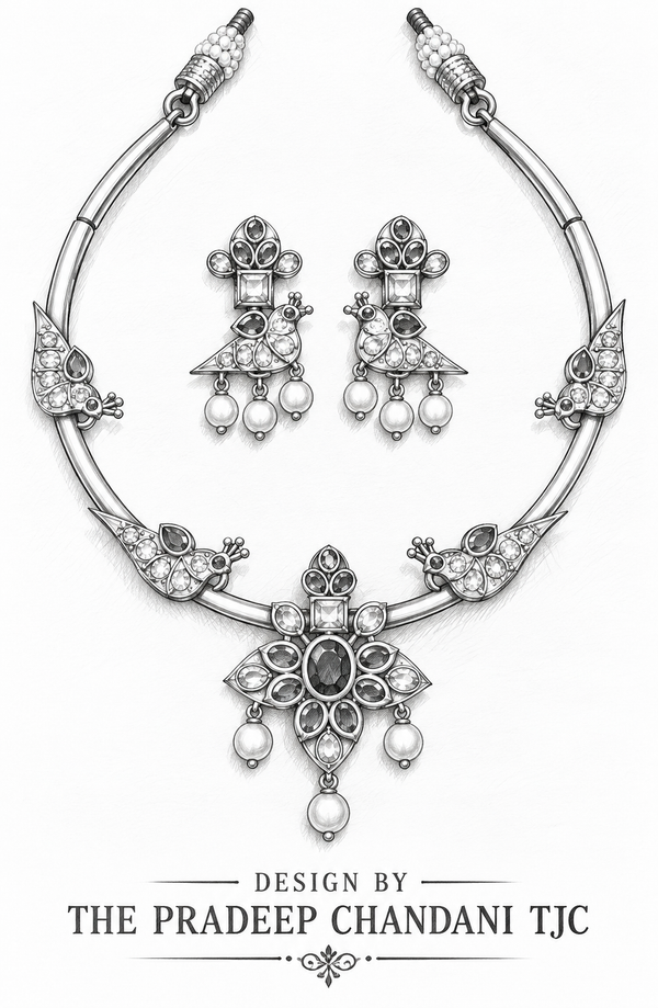 Premium Quality | Monalisa Stone | Gold Plated | Choker Set |