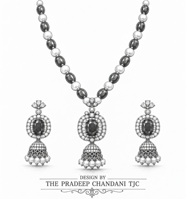 Premium Quality | Monalisa Stone | Ad Accents | Pendant Set with Earrings |