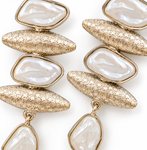 Premium Quality | MOP | Silver Oxidized | Earrings |
