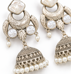 Premium Quality | Mother Of Pearl| Silver Oxidized | Earrings |