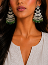 Premium Quality | Mrinali Dangler Earrings | Silver Plated |