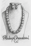 Green Emerald Doublet Tumble Mala Necklace – 24–26 Inch Statement Necklace