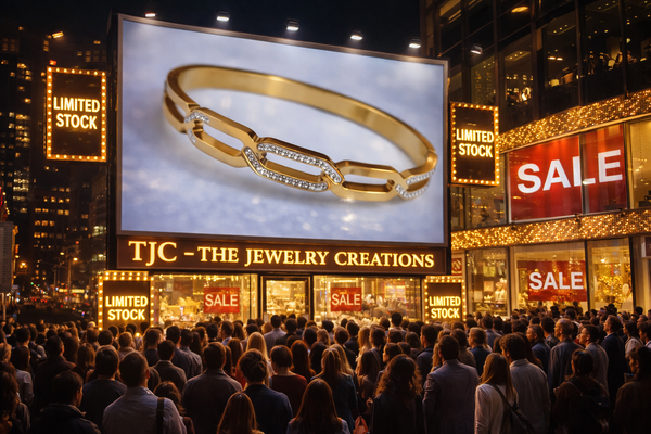 Product Name / TitleTJC Anti-Tarnish Dual Tone Dummy Stone Cuff Bracelet for Women