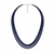 Blue Sapphire Inspired 3-Layer RoundOnyx Beaded Necklace |Gemstone Mala