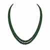 Emerald Inspired Onyx Green 2-Layer Beaded Necklace |Mala | (20–24 Inch)