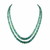 Emerald Inspired Onyx Green 2-Layer Beaded Necklace | Mala | (20–24 Inch)