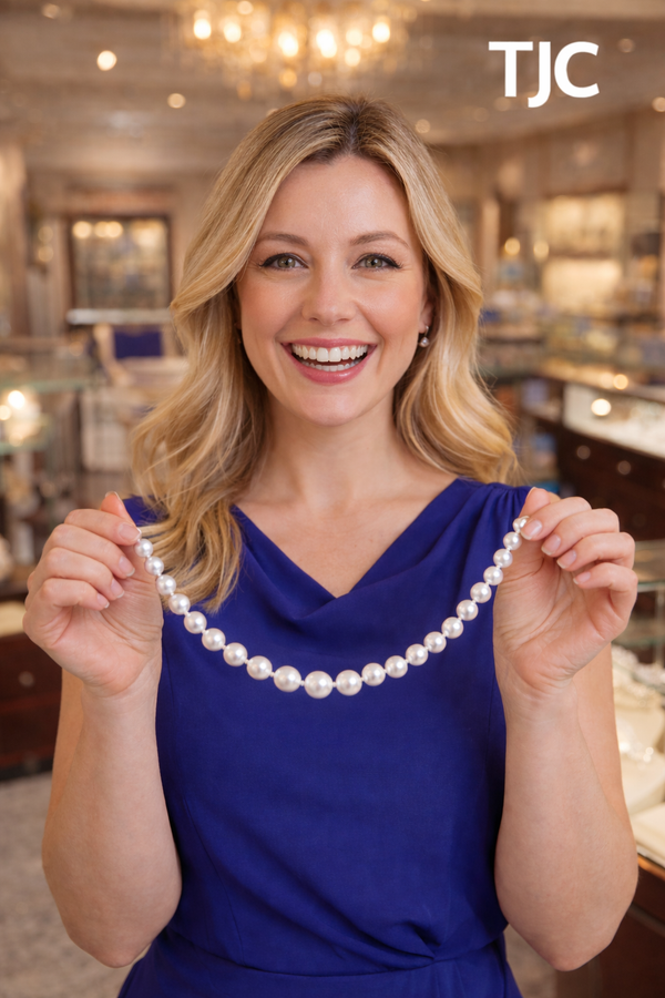 Baroque Synthetic Freshwater White Pearl Beaded Necklace (Single Layer Moti Mala)