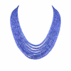 Tanzanite Inspired Blue Onyx Glass Stone Beaded Necklace & Premium Royal Celebrity Wear Bollywood Inspired Mala Necklace Set