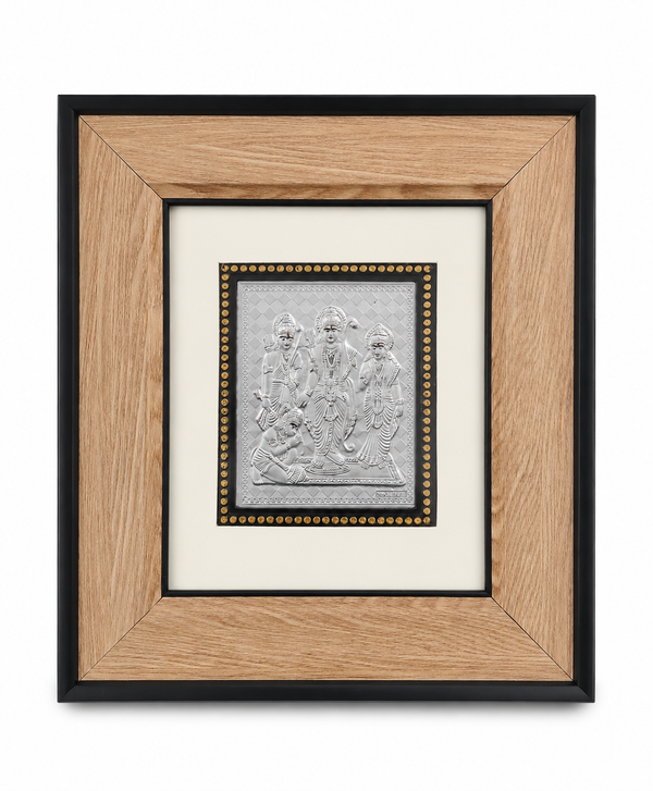 925 Silver Plated | Handmade Frames | God Ram ji , Sita ji , Lakshman ji & Hanuman ji| Wall Hanging |