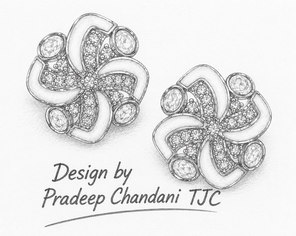 Premium Quality | American Diamond | Studs Earrings |