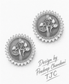 Premium Quality | Studs Earrings | Artificial Stone | Black Color |
