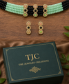 Premium Quality | Beaded Choker Set | Studd Earrings |