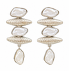 Premium Quality | MOP | Silver Oxidized | Earrings |