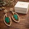 Premium Quality | Gold Plated | Long Tops Earrings | Dublet Stone |