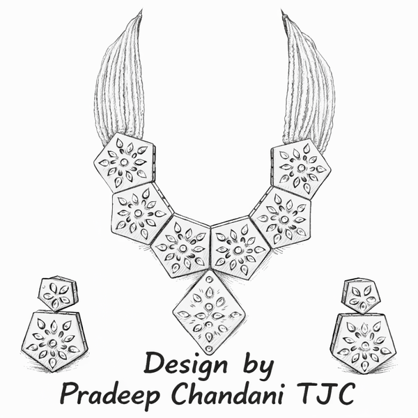 Premium Quality | Pearl Beaded | Meenakari Choker Necklace with Earrings | Handmade Jewelry |