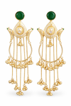 Statement Earrings | Monalisa Gemstone | Kashmiri Earrings | Round Pearl |