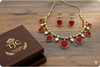 Ruby Red Inspired Bridal Choker Premium & Elegant Handicraft Necklace