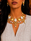 Premium Quality | Mother of Pearls | Chain Choker Set | Pink Color |