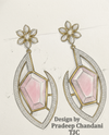 Premium Quality | Gold Plated | Long Tops Earrings | Dublet Stone |