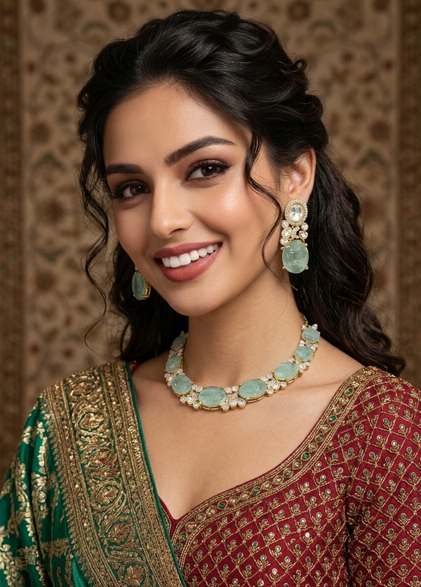 Premium Quality | Dublet Stone | Sabyasachi Necklace | Polki |