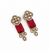 Traditional Long Tops Earrings in Ruby Red with Premium Quality & 14K Antique Gold Plated Earrings