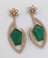 Premium Quality | Gold Plated | Long Tops Earrings | Dublet Stone |