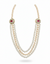 Monalisa Glass Beaded Unisex Necklace (Ruby Red) – 3 Layer With Gold Plated Premium Quality Necklace