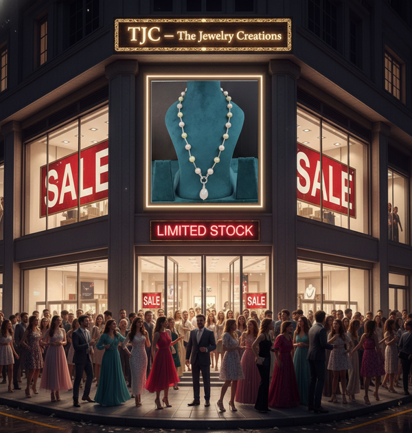 Mother of Pearl Brass Beaded Necklace/ Mala With American Diamond Accent & Statement Piece