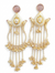 Monalisa Gemstone |Round Pearl | Kashmiri Earrings | Statement Earrings |