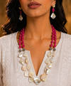 Premium Quality | Layered Mala Set | Hot Pink Color |