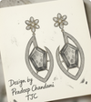 Premium Quality | Gold Plated | Long Tops Earrings | Dublet Stone |