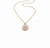 Anti- Tarnish Gold Plated Round & Taper Baguette Shape Premium Quality Chain Pendantwith CZ Stones