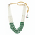 Green Aventurine Glass Pearl 5 LayerPremium Quality Beaded Necklace & Fine and Elegant Jewelry