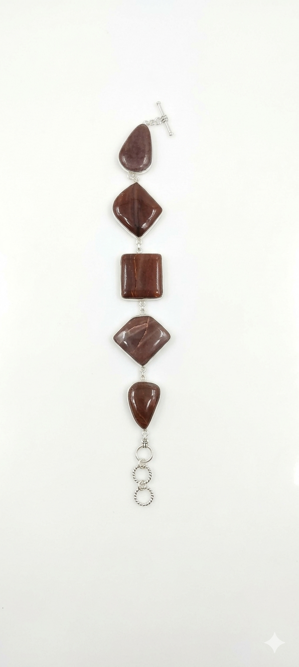Premium Quality | Natural Handmade Brown Jasper Stone Bracelet |