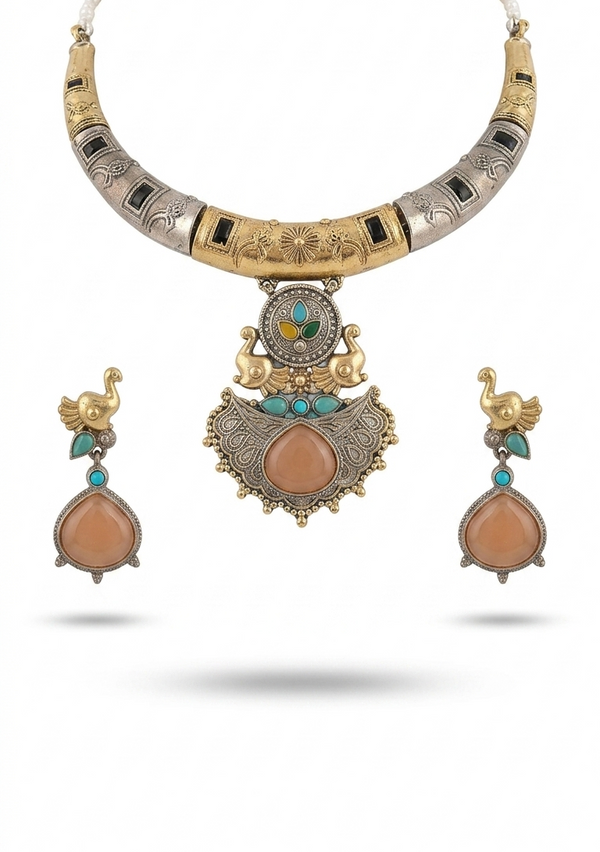 Premium Quality | Dual Tone | Hasli Choker Set |