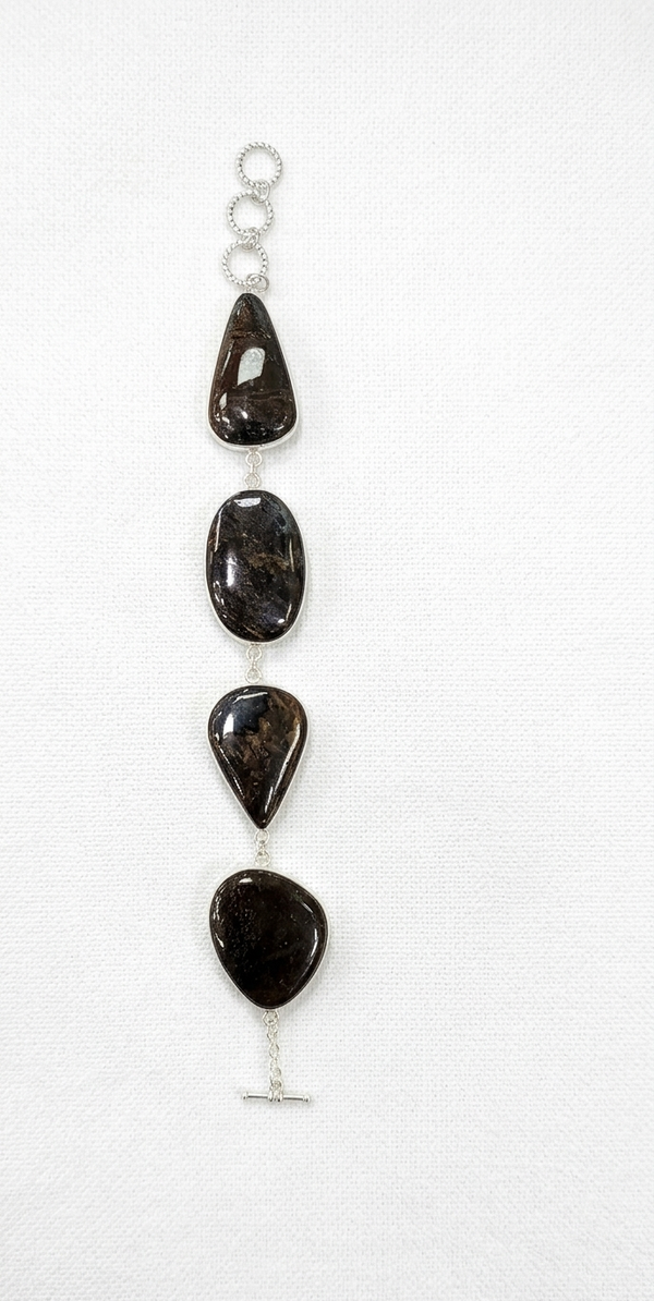 Natural Gemstone | Black Jasper Stone Bracelet |