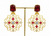 Traditional Ruby Red Dangler Partywear Premium Quality Earrings in Gold Plated