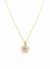 Anti -Tarnish Golden Blossom Sparkle Round Shape Premium Chain Pendant With Gold Plated