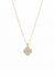 Anti - Tarnish FloralClover Shape PremiumChain Pendant with CZ Accents & Royal Anti- Tarnish Jewelry