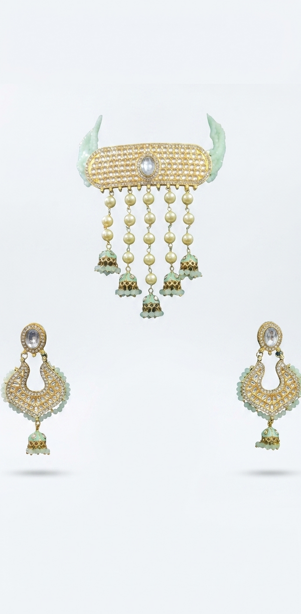 Premium Quality | Gold Plated | Meenakari Jhumki Choker Sets |