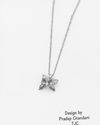 Anti Tarnish Butterfly Shape with Black Enamel Premium Chain Pendant & Royal look withCZ Accents