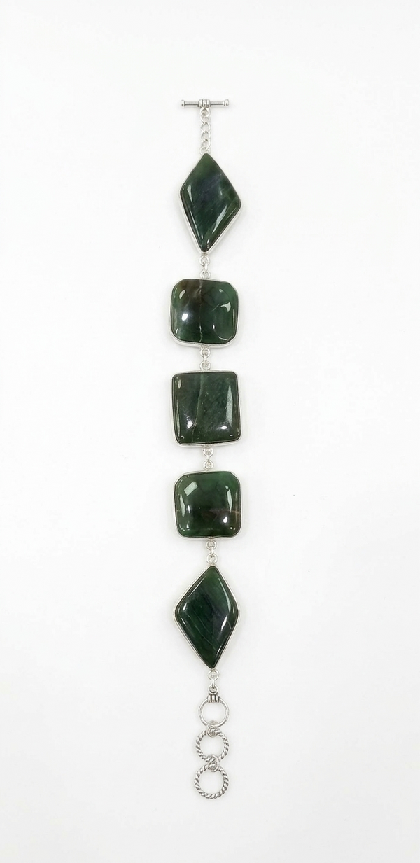 Premium Quality | Green Jasper Stone Bracelet | Natural Stone |