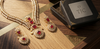 Premium Quality | Doublet Stone | Necklace Set | Red Color |