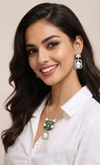 Premium Quality | Copper Stone Necklace | Polki Earrings | Handmade Jewelry |